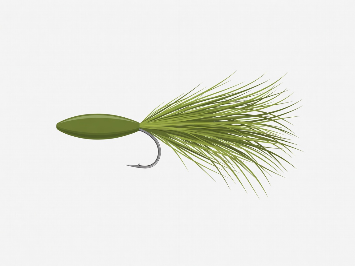 Vector illustration of a bucktail jig